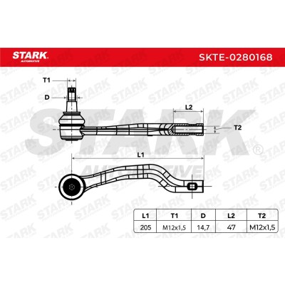 Tie Rod End Stark SKTE-0280168 SKTE-0280168 - photo 5