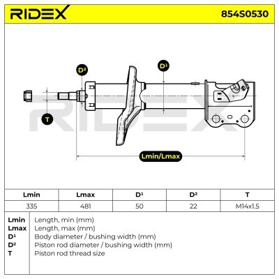 Shock Absorber RIDEX 854S0530 854S0530 - photo 8
