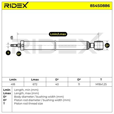 Shock Absorber RIDEX 854S0886 854S0886 - photo 6