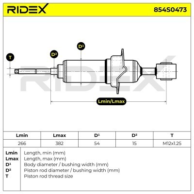 Shock Absorber RIDEX 854S0473 854S0473 - photo 8