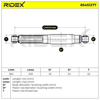 Shock Absorber RIDEX 854S1277 854S1277 - photo 6