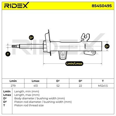 Shock Absorber RIDEX 854S0495 854S0495 - photo 8
