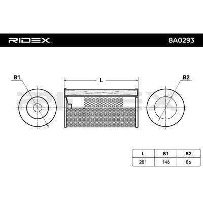 Air Filter RIDEX 8A0293 8A0293 - photo 8