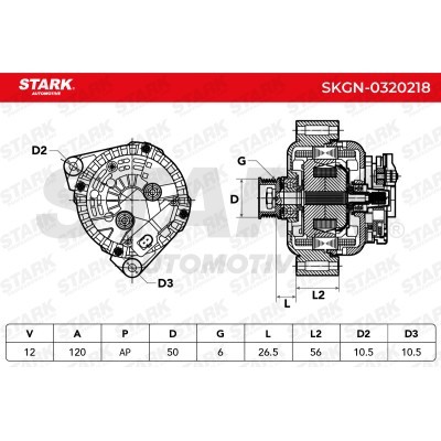 Alternator Stark SKGN-0320218 SKGN-0320218 - photo 6