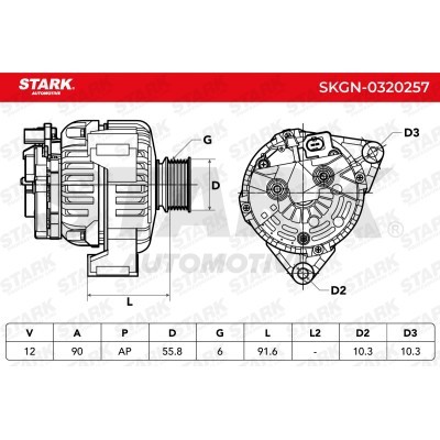 Alternator Stark SKGN-0320257 SKGN-0320257 - photo 5