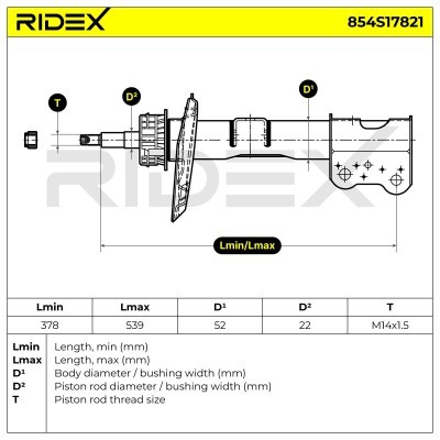 Shock Absorber RIDEX 854S17821 854S17821 - photo 8
