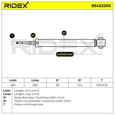 Shock Absorber RIDEX 854S2205 854S2205 - photo 7