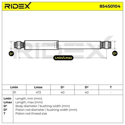 Shock Absorber RIDEX 854S0104 854S0104 - photo 10