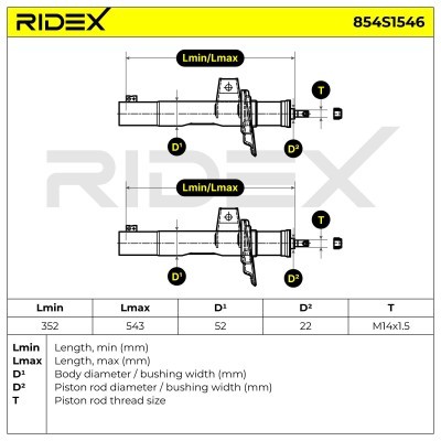 Shock Absorber RIDEX 854S1546 854S1546 - photo 5