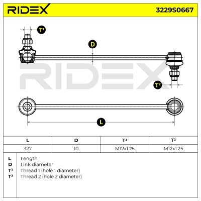 Stabilizer Link RIDEX 3229S0667 3229S0667 - photo 5