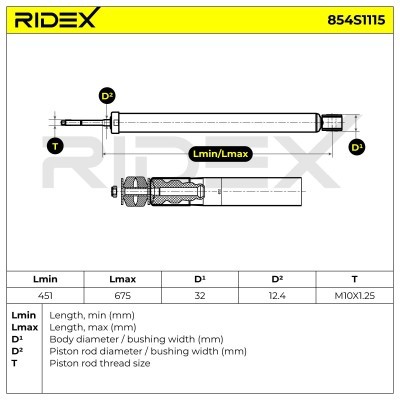 Shock Absorber RIDEX 854S1115 854S1115 - photo 7