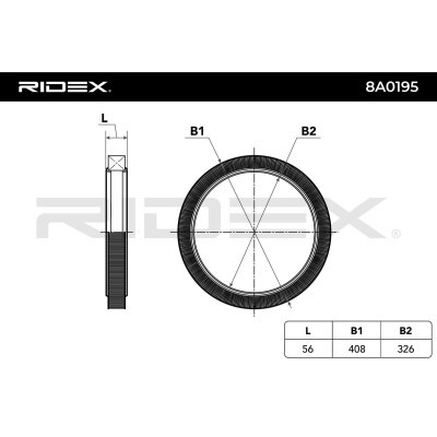 Air Filter RIDEX 8A0195 8A0195 - photo 6