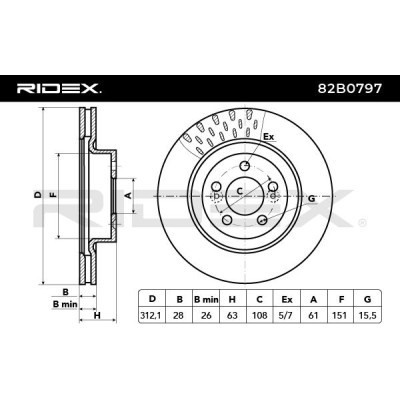 Brake Disc RIDEX 82B0797 82B0797 - photo 4