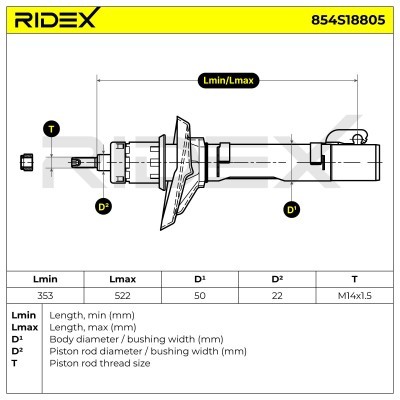 Shock Absorber RIDEX 854S18805 854S18805 - photo 8