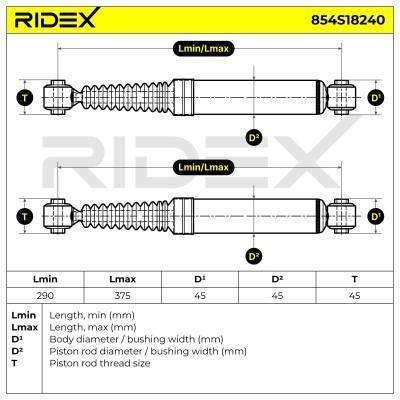 Shock Absorber RIDEX 854S18240 854S18240 - photo 7