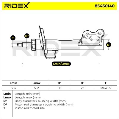 Shock Absorber RIDEX 854S0140 854S0140 - photo 6