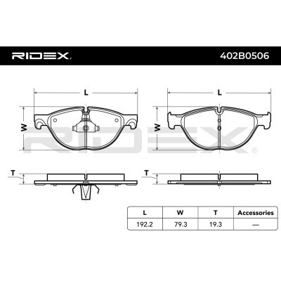 Brake Pads Set RIDEX 402B0506 402B0506 - photo 4
