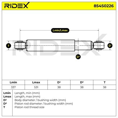 Shock Absorber RIDEX 854S0226 854S0226 - photo 8