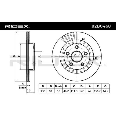 Brake Disc RIDEX 82B0468 82B0468 - photo 3