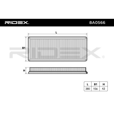 Air Filter RIDEX 8A0566 8A0566 - photo 6