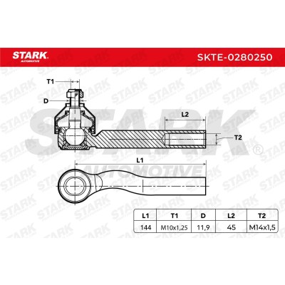 Tie Rod End Stark SKTE-0280250 SKTE-0280250 - photo 5