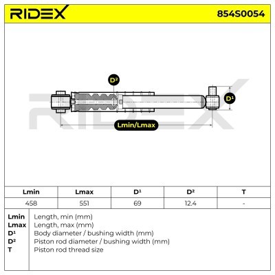 Shock Absorber RIDEX 854S0054 854S0054 - photo 8