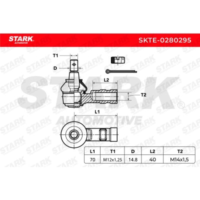 Tie Rod End Stark SKTE-0280295 SKTE-0280295 - photo 5