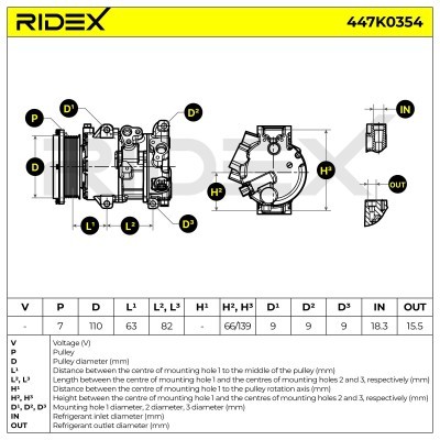 Compressor, Air Conditioning LEXUS IS II 447K0354 - photo 7