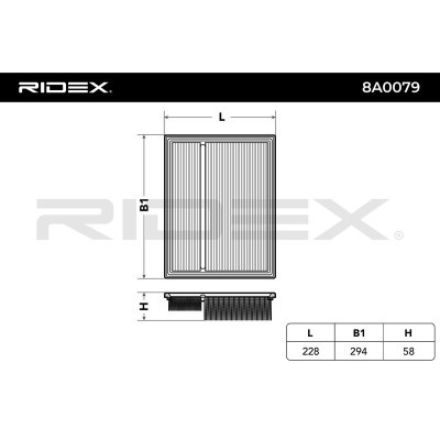 Air Filter RIDEX 8A0079 8A0079 - photo 7