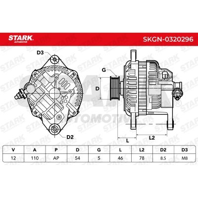 Alternator Stark SKGN-0320296 SKGN-0320296 - photo 5