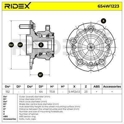 Wheel Bearing RIDEX 654W1223 654W1223 - photo 6