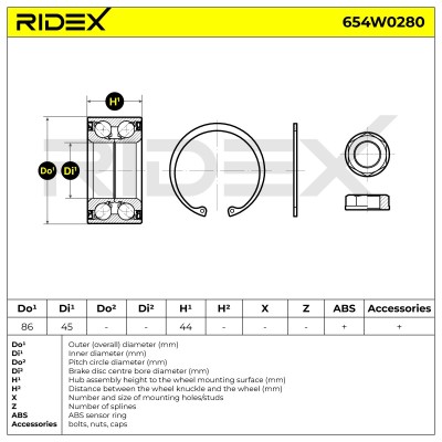 Wheel Bearing RIDEX 654W0280 654W0280 - photo 3