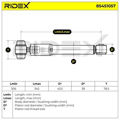 Shock Absorber RIDEX 854S1057 854S1057 - photo 6