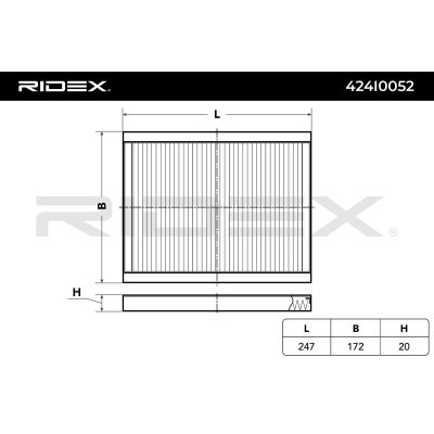 Cabin Air Filter RIDEX 424I0052 424I0052 - photo 3