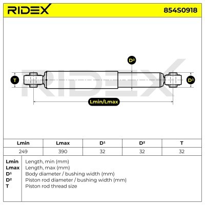 Shock Absorber RIDEX 854S0918 854S0918 - photo 4