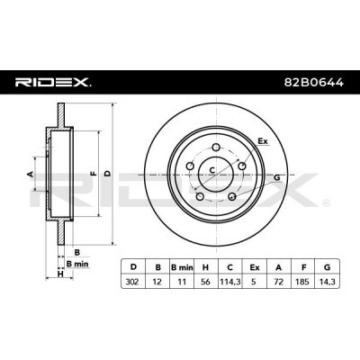 Brake Disc RIDEX 82B0644 82B0644 - photo 3