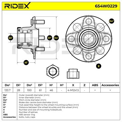 Wheel Bearing RIDEX 654W0229 654W0229 - photo 9