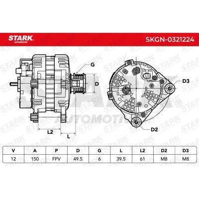 Alternator Stark SKGN-0321224 SKGN-0321224 - photo 5
