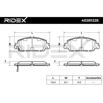 Brake Pads Set RIDEX 402B1228 402B1228 - photo 6