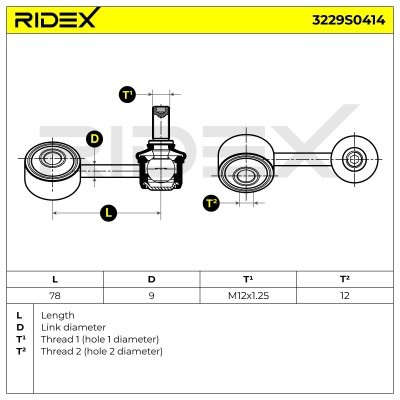 Stabilizer Link RIDEX 3229S0414 3229S0414 - photo 5