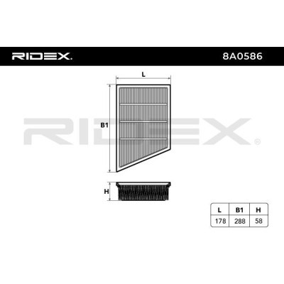 Air Filter RIDEX 8A0586 8A0586 - photo 6