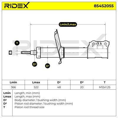 Shock Absorber RIDEX 854S2055 854S2055 - photo 8