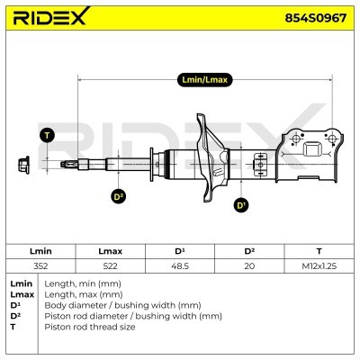 Shock Absorber RIDEX 854S0967 854S0967 - photo 9