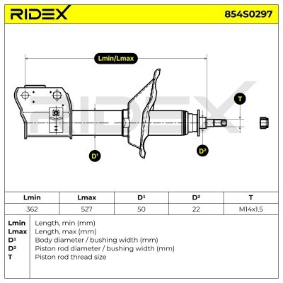 Shock Absorber RIDEX 854S0297 854S0297 - photo 6