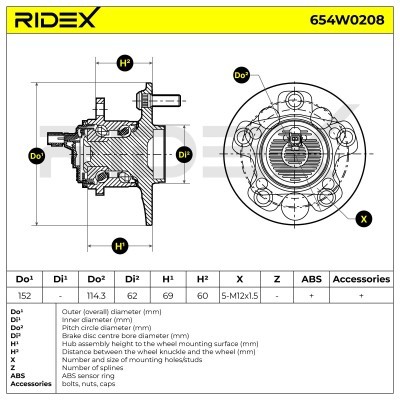 Wheel Bearing RIDEX 654W0208 654W0208 - photo 6