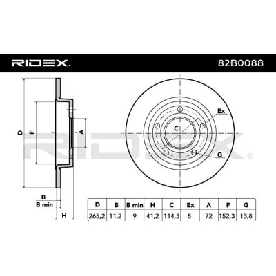 Brake Disc RIDEX 82B0088 82B0088 - photo 4