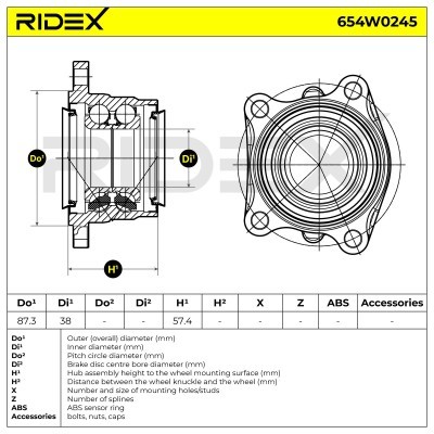 Wheel Bearing RIDEX 654W0245 654W0245 - photo 5