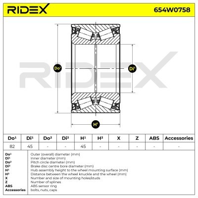 Wheel Bearing RIDEX 654W0758 654W0758 - photo 5