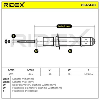 Shock Absorber RIDEX 854S1312 854S1312 - photo 7