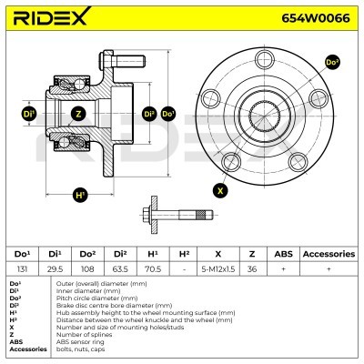 Wheel Bearing RIDEX 654W0066 654W0066 - photo 4